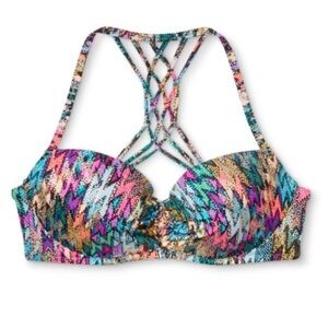 NWOT Shade & Shore Multicolor Bikini Top